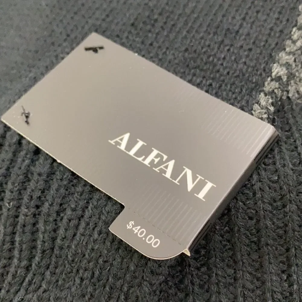 Alfani Men’s Black Knit Scarf